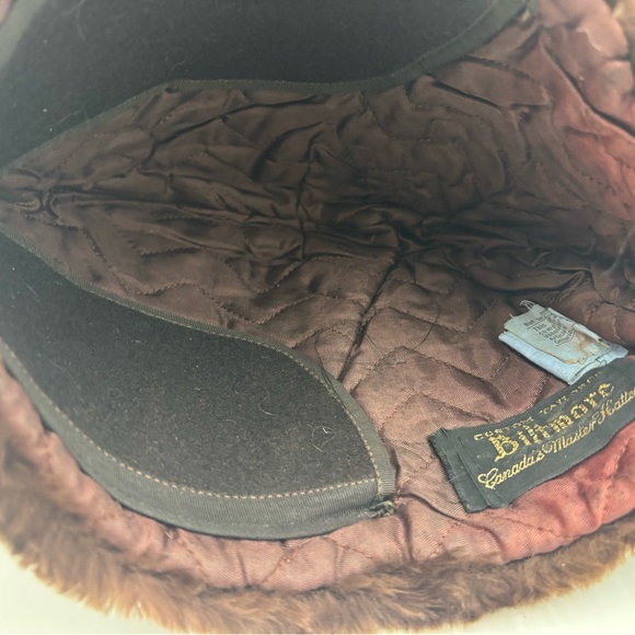 BILTMORE 60’s Vintage Luxurious [Faux?] Fur Brown Hat, Custom Tailored - Picture 6 of 9